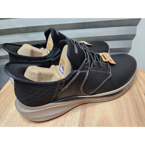Skechers Hands Free Step Ins Slade Macklin Men's size 14 Black Tan - Picture 3 of 10